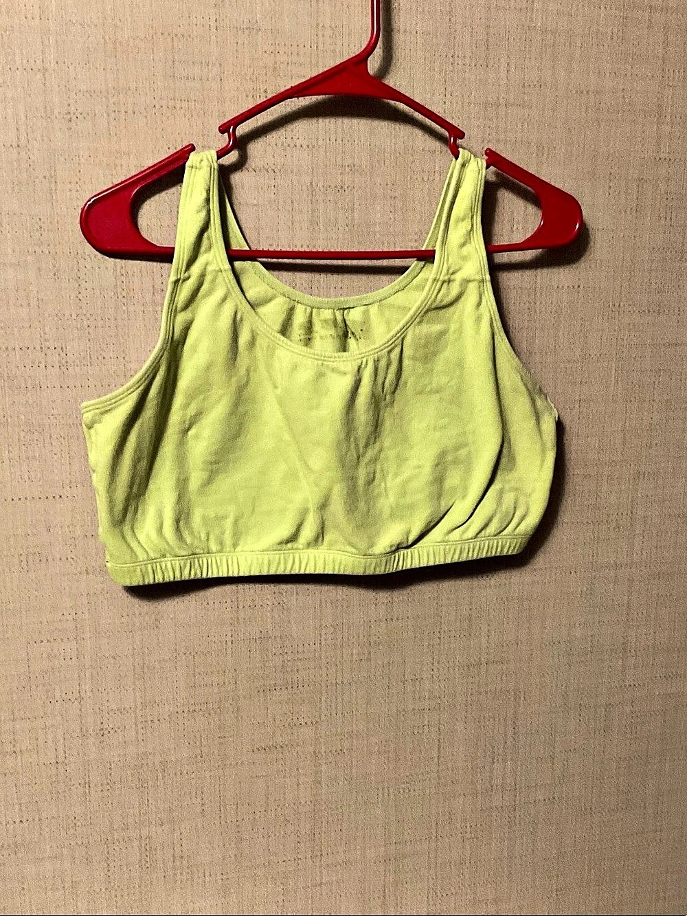 Fruit of the Loom Tank Style Cotton Sports Bra Green